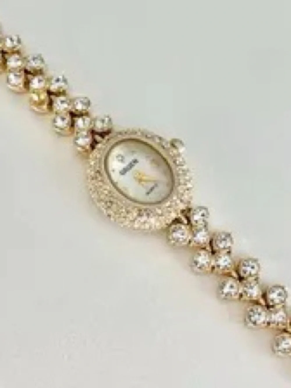 Gold-Tone Crystal Bracelet Watch for Women
